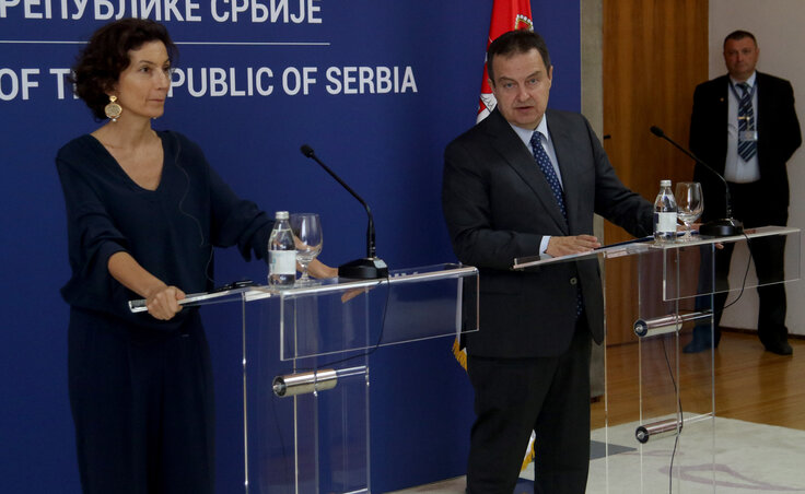 Ivica Dačić és Audrey Azoulay megnyitották a nemzetközi konzultációs tanácskozást, amelynek témája a médiaműveltség volt (Fotó: Beta)
