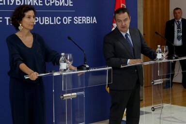 Ivica Dačić és Audrey Azoulay megnyitották a nemzetközi konzultációs tanácskozást, amelynek témája a médiaműveltség volt (Fotó: Beta)