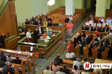 Öt testvérgyülekezet találkozója a pacséri református templomban (Kazinczy Paszterkó Diana felvétele)