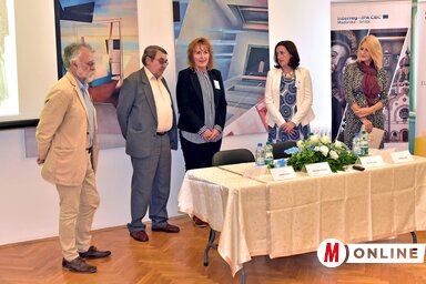 Hulló István, Kovács Zita, Silling Léda és Miroslava Babić a tanácskozás megnyitóján (Fotó: Gergely Árpád)