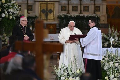 Ferenc pápa Budapesten (Fotó: MTI)