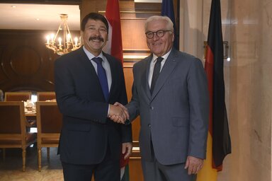 Áder János és Frank-Walter Steinmeier találkozója Athénban (Fotó: MTI/Bruzák Noémi)