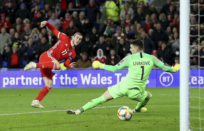 Gareth Bale gólja Magyarországnak is segített (Fotó: Beta/AP)