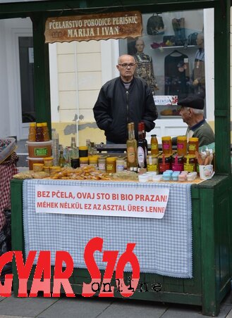Környezetvédelmi üzenet: „Méhek nélkül ez az asztal üres lenne” (Fotó: Fekete J. József) Környezetvédelmi üzenet: „Méhek nélkül ez az asztal üres lenne” (Fotó: Fekete J. József)