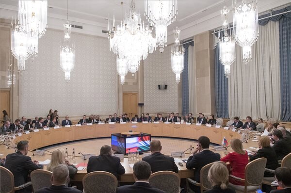 A XII. Magyar-Orosz Gazdasági Együttműködési Kormányközi Bizottság ülése Moszkvában (Fotó: MTI)
