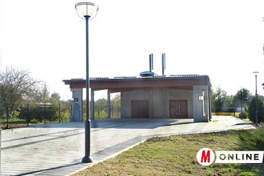 Az épülő új kápolna a Nyugati temetőben (Góbor Béla felvétele)
