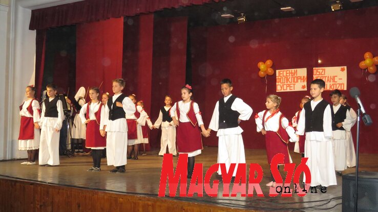A moholi néptáncosok a Vojvodina című népi táncot mutatták be (Csincsik Zsolt felvétele)