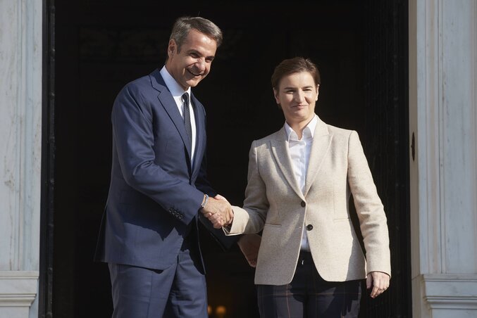 Brnabićot Micotákisz is fogadta (Fotó: Beta/DS) Brnabićot Micotákisz is fogadta (Fotó: Beta/DS)