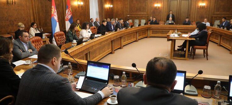 A szerb kormány ülése (Fotó: Beta/Vlada Srbije/Slobodan Miljevic)