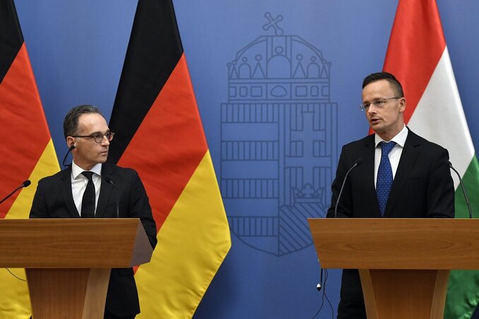 Heiko Maas és Szijjártó Péter (Fotó: MTI) Heiko Maas és Szijjártó Péter (Fotó: MTI)
