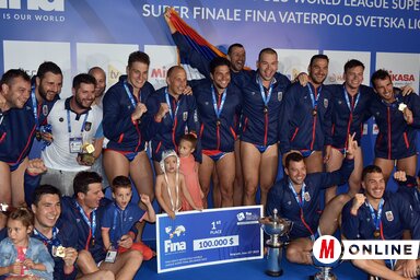 A szerb válogatott belgrádi világliga-győzelme olimpiai kvótát ért (Ótos András felvétele)
