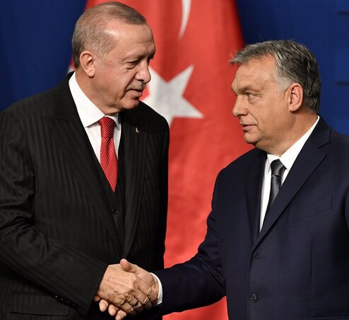 Recep Tayyip Erdoğan és Orbán Viktor (Fotó: MTI)
