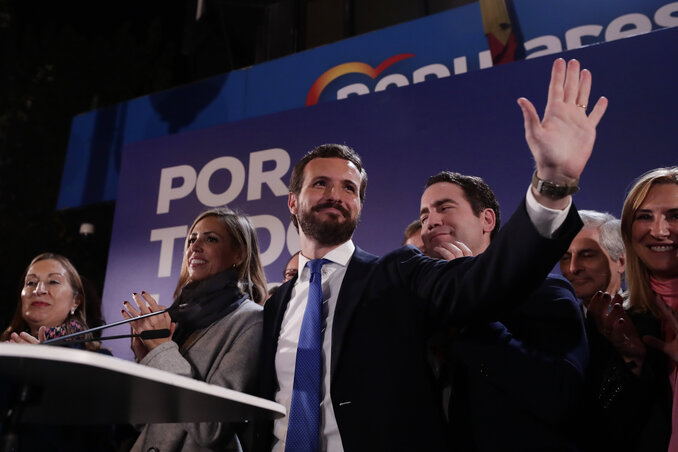 Pablo Casado, a konzervatív Néppárt (PP) elnöke (Fotó: Beta/AP)