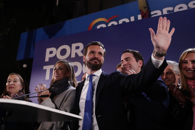 Pablo Casado, a konzervatív Néppárt (PP) elnöke (Fotó: Beta/AP) Pablo Casado, a konzervatív Néppárt (PP) elnöke (Fotó: Beta/AP)