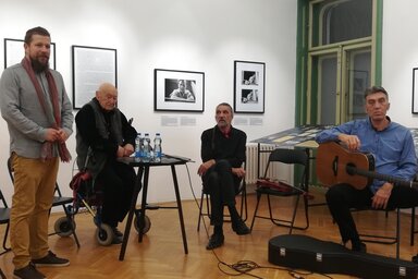 Blaskó Árpád, Bela Duranci, Miroslav Jovančić és Zoran Dukić a Kortárs Galériában