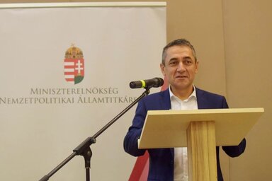 Potápi Árpád János nemzetpolitikáért felelős államtitkár az egri rendezvényen (Fotó: Facebook / Potápi Árpád János)