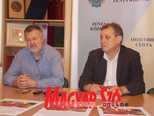 Kosiczky András és Perpauer Attila a sajtótájékoztatón (Horváth Zsolt felvétele)