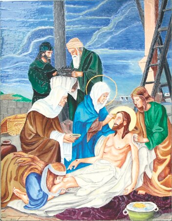 Jézust leveszik a keresztről (Homolya Horváth Ágnes felvétele) Jézust leveszik a keresztről (Homolya Horváth Ágnes felvétele)