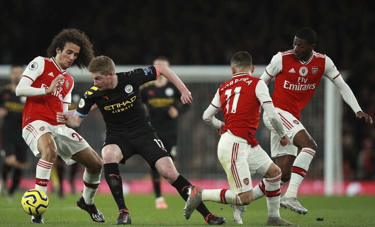 De Bruyne-t hiába őrizte a londoni különítmény (Fotó: Beta/AP)