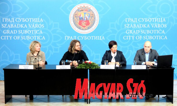 Máté Krisztina, Alen Ademović, Jasmina Stevanović és Aleksandar Medaković (Fotó: Benedek Miklós) Máté Krisztina, Alen Ademović, Jasmina Stevanović és Aleksandar Medaković (Fotó: Benedek Miklós)