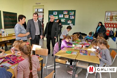 A programban részt vevő diákokat Fejsztámer Róbert polgármester is meglátogatta (Puskás Károly felvétele)