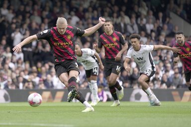 Haaland 34 találattal toronymagasan vezeti a Premier League góllövőlistáját (Fotó: Beta/AP)
