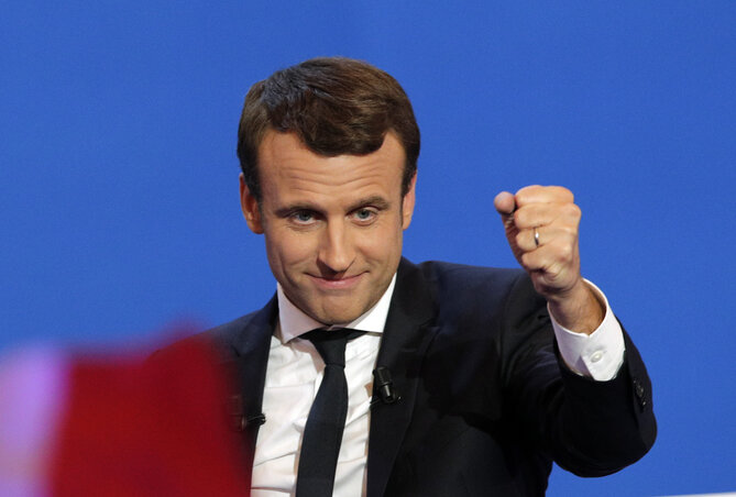 Emmanuel Macron (Fotó: Beta/AP)