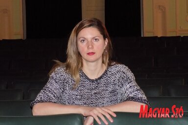 Crnkovity Gabriella, a készülő előadás rendezője (Szögi Csaba felvétele)