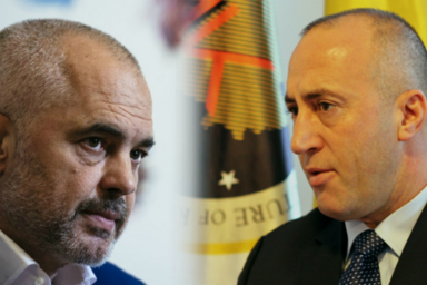 Edi Rama albán miniszterelnök, és Ramush Haradinaj távozó koszovói kormányfő (Fotó: Infoshqip)
