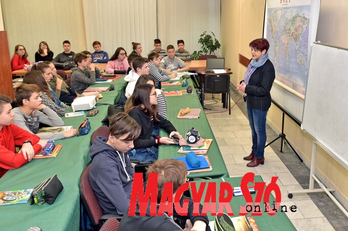 Petkovics Márta földrajzórát tartott (Gergely Árpád felvétele)