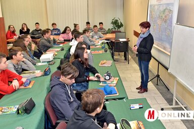 Petkovics Márta földrajzórát tartott (Gergely Árpád felvétele)