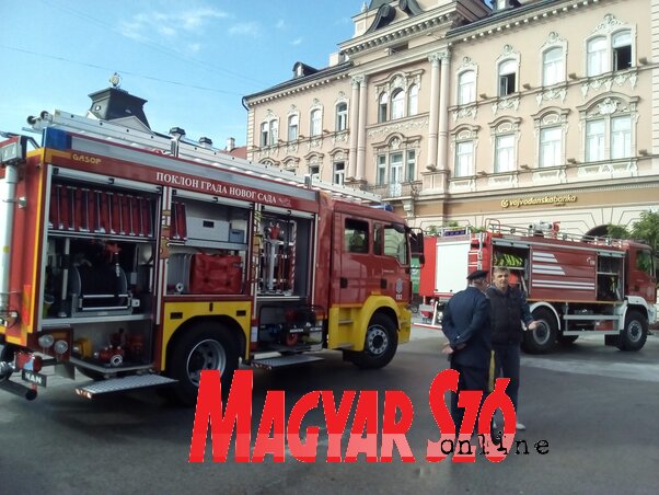Az önkormányzat tavaly novemberben két új rohamkocsival tette gazdagabbá az újvidéki tűzoltók gépparkját, ezek a gépek urbánus körülmények között teljesítenek legjobban. Az erdei tűzoltásnak azonban kissé eltérőek a követelményei, az autók összkerék-meghajtása az egyik fontosabb kritérium (Szeli Balázs felvétele)