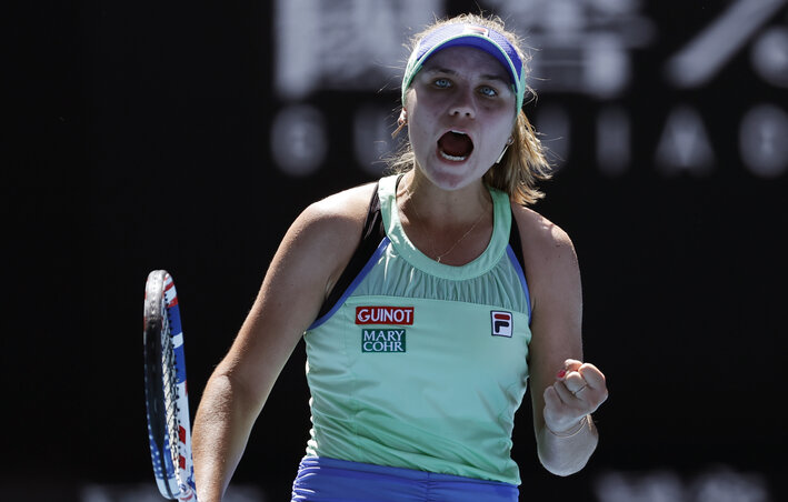 Sofia Kenin a világelsőt győzte le (Fotó: Beta/AP)