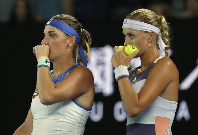 Babos Tímea és Kristina Mladenović (Fotó: Beta/AP) Babos Tímea és Kristina Mladenović (Fotó: Beta/AP)