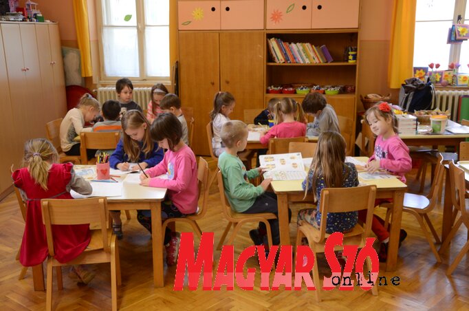 A  szabadkai Kék Nyuszi Óvoda nagycsoportosai (Fotó: Molnár Edvárd)