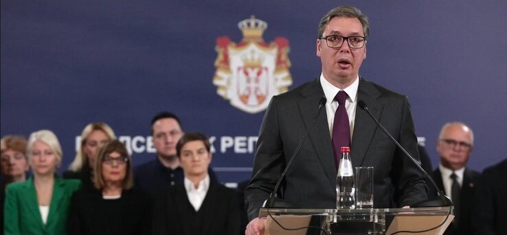Aleksandar Vučić sajtótájékoztatója (Fotó: Tanjug) Aleksandar Vučić sajtótájékoztatója (Fotó: Tanjug)