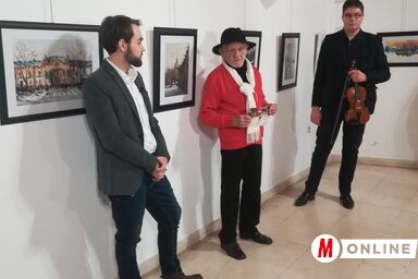 Kovács Flórián, Kerekes Sándor és Keszég Ákos a kiállításmegnyitón  (Fotó: Lukács Melinda)