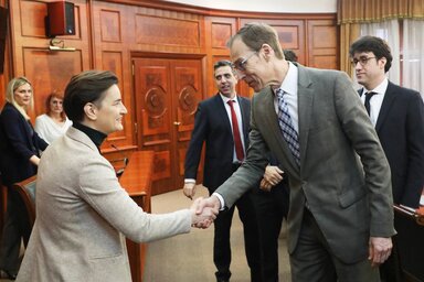 Ana Brnabić és Jan Kees Martijn (Fotó: Beta)