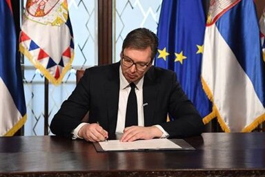 Aleksandar Vučić az idei választások kiírásakor (Fotó: Beta)