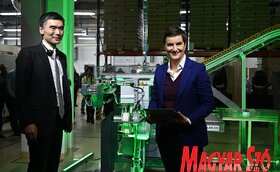 Aleksandar Živkov kalauzolja a vendégeket az új termelési részlegben