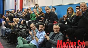 A Novi Sad asztaliteniszklub mérkőzése a Bajnokok Ligája negyeddöntőjében (Ótos András felvétele)