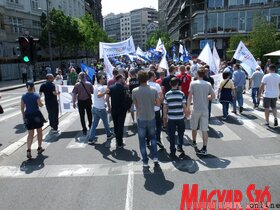 Szakszervezeti megmozdulás Belgrádban (Stanyó Károly felvétele)