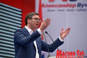 Aleksandar Vučić újvidéki kampányrendezvénye (Ótos András felvétele)