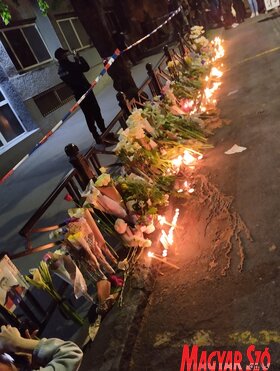 A Milutin király utcában több helyszínen gyújtottak gyertyát, hagytak üzenetet az elhunytaknak, helyeztek el virágokat a hozzátartozók, ismerősök, barátok százai, közöttük olyanok is akik együtt éreznek a meggyilkolt gyerekek családjával.