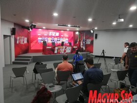 Az esti mérkőzésre készül a TSC Brágában (Tóth Péter felvétele)
