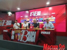 Az esti mérkőzésre készül a TSC Brágában (Tóth Péter felvétele)