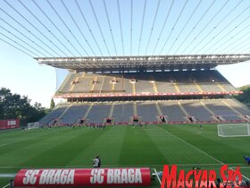 Az esti mérkőzésre készül a TSC Brágában (Tóth Péter felvétele)