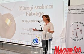 Az ifjú jogászok iránytűje szakmai tanácskozás az Európa Kollégiumban (Ótos András felvétele)