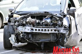Több személygépjármű és egy teherautó ütközött Szabadkán (Molnár Edvárd felvétele)