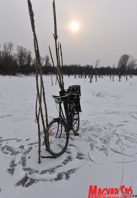 Hoki és korcsolya az újvidéki Kis-Dunán